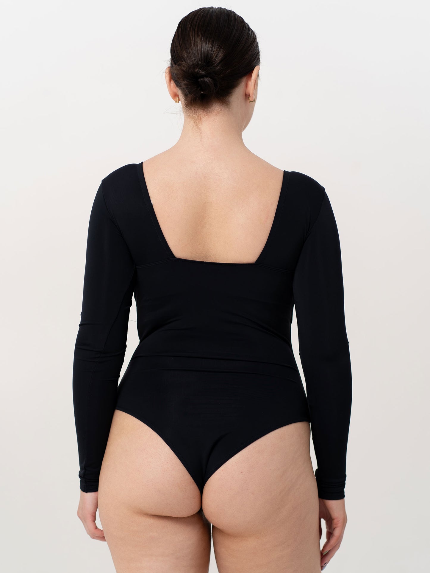 Body Slim Black Push Up with Long Sleeves Mono